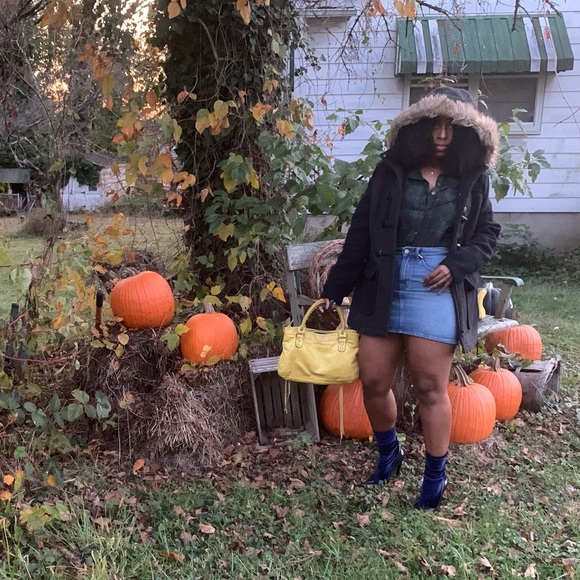 Wool blend color block coat - Picture 2 of 7